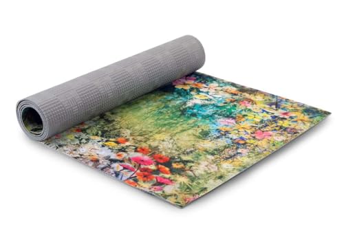 HomeLife PVC Küchenläufer waschbar & rutschfest | 52 × 120 cm | PVC Teppich Läufer für Küche, Flur & Bad | Polyester Teppich für Eingangsbereich Innen & Außenbereich | Design Blumenwiese von HomeLife