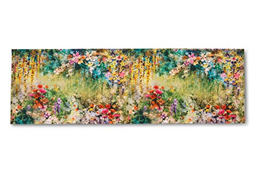 HomeLife PVC Küchenläufer waschbar & rutschfest | 52 × 280 cm | PVC Teppich Läufer für Küche, Flur & Bad | Polyester Teppich für Eingangsbereich Innen & Außenbereich | Phantasie Blumen Motiv von HomeLife