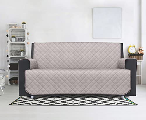 HomeLife Sofabezug 3 Sitzer - Couch Überzug Wasserabweisend, Waschmaschinenfest & mit Antirutsch Beschichtung - Sofa Überzug aus Baumwolle -Creme (170-180cm x 55cm) von HomeLife