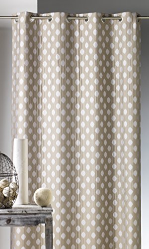 HomeMaison. com hm69851491 Vorhang, Jacquard Polyester Elfenbein 140 x 260 cm von HomeMaison.com