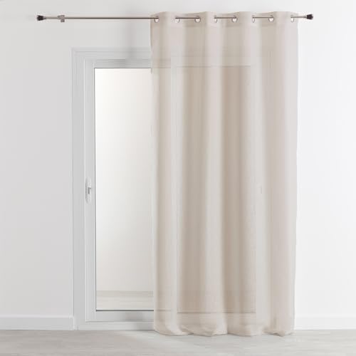 HomeMaison.com Gardine, 100% Leinen, Natur, 140 x 260 cm von HomeMaison.com