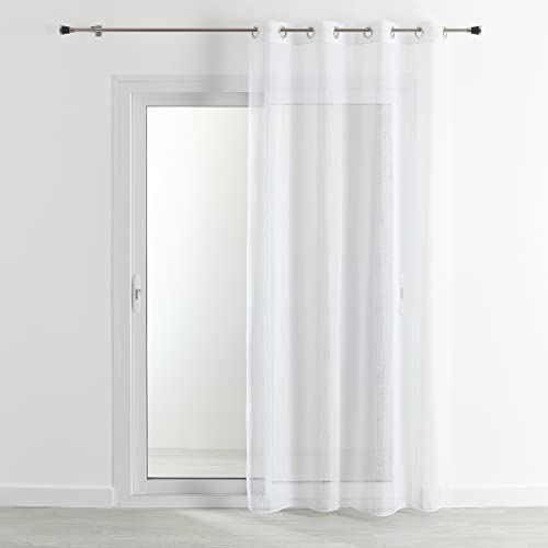 HomeMaison.com Gardine, Leinenoptik, Weiß, 140 x 260 cm von HomeMaison.com