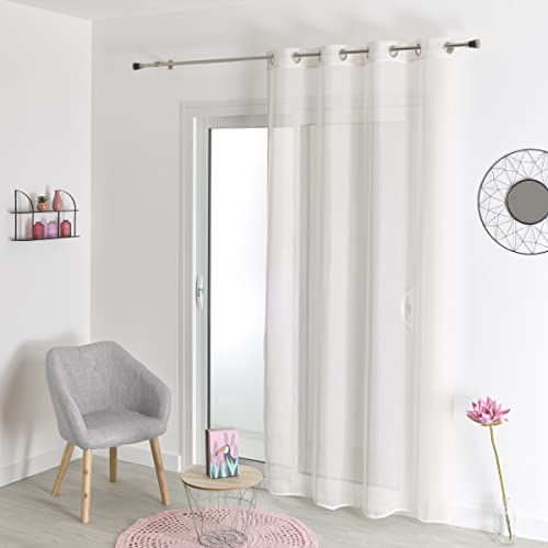 HomeMaison.com Gardine, Netz mit Metallfäden, Weiß, 140 x 240 cm von HomeMaison.com