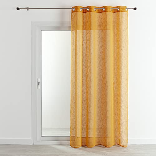 HomeMaison.com Gardine, traditionell, einfarbig, 140 x 240 cm, Ocker von HomeMaison.com