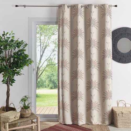 Home Maison Dekovorhang, Jacquard, Terrakotta, 140 x 260 cm von HomeMaison.com