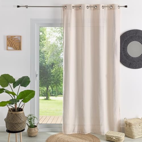 HomeMaison.com Möbelvorhang – Vorhang Uni – Jute-Vorhang 140 x 260 cm von HomeMaison.com