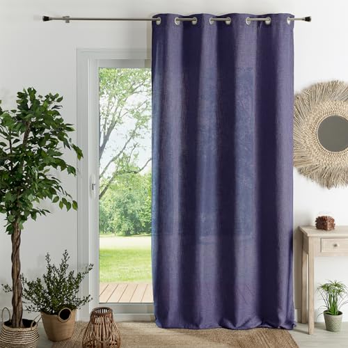 HomeMaison.com Möbelvorhang – Vorhang Uni – Verdunkelungsvorhang – Indigo-Vorhang 140 x 260 cm, Blau von HomeMaison.com