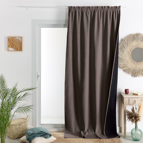 HomeMaison.com Thermovorhang, Blickdicht, Taupe, 140 x 260 cm von HomeMaison.com