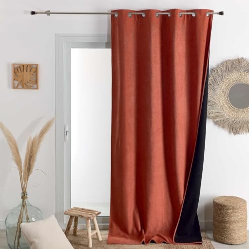 Home Maison HomeMaison Thermovorhang – Verdunkelungsvorhang – Terracotta – Vorhang 140 x 180 cm, Teracotta von HomeMaison.com