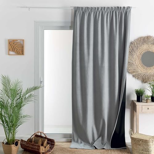 HomeMaison.com Thermovorhang – Verdunkelungsvorhang – Vorhang Grau Anthrazit – Vorhang 140 x 260 cm von HomeMaison.com
