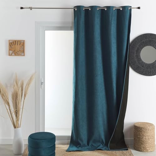 HomeMaison.com Thermovorhang – Verdunkelungsvorhang – Vorhang Pfauenblau – Vorhang 140 x 180 cm von HomeMaison.com