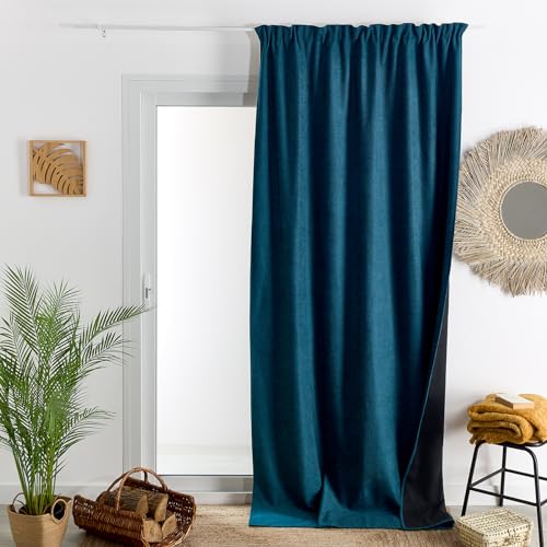 HomeMaison.com Thermovorhang – Verdunkelungsvorhang – Vorhang Pfauenblau – Vorhang 140 x 260 cm von HomeMaison.com