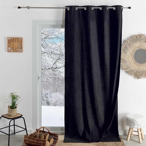 HomeMaison.com Thermovorhang – Verdunkelungsvorhang – Vorhang schwarz – Vorhang 140 x 180 cm von HomeMaison.com