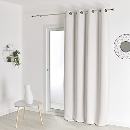 HomeMaison.com Verdunkelungsvorhang, feuerfest, M1, elfenbeinfarben, 140 x 260 cm von HomeMaison.com