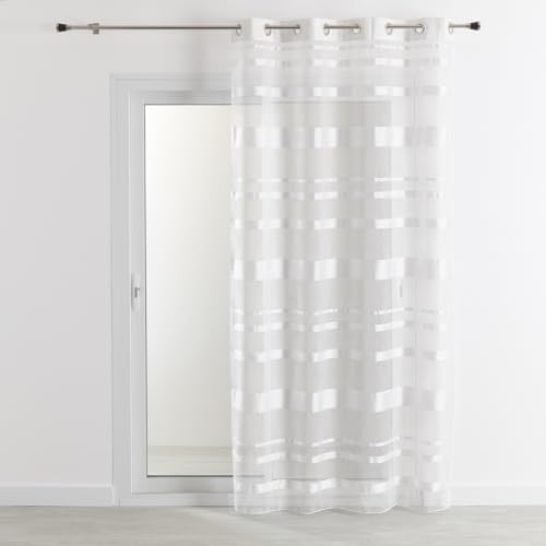 HomeMaison.com Vorhang, Querstreifen, Weiß, 140 x 240 cm von HomeMaison.com