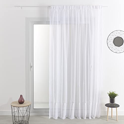 HomeMaison.com Vorhang, gewebt, 240 x 240 cm, Weiß von HomeMaison.com