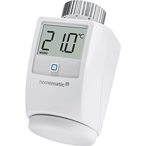 Homematic IP Smart Home Heizkörperthermostat, digitaler Thermostat Heizung, Heizungsthermostat, Steuerung per App, Alexa & Google Assistant, einfache Installation, Energie sparen, 140280A0 von Homematic