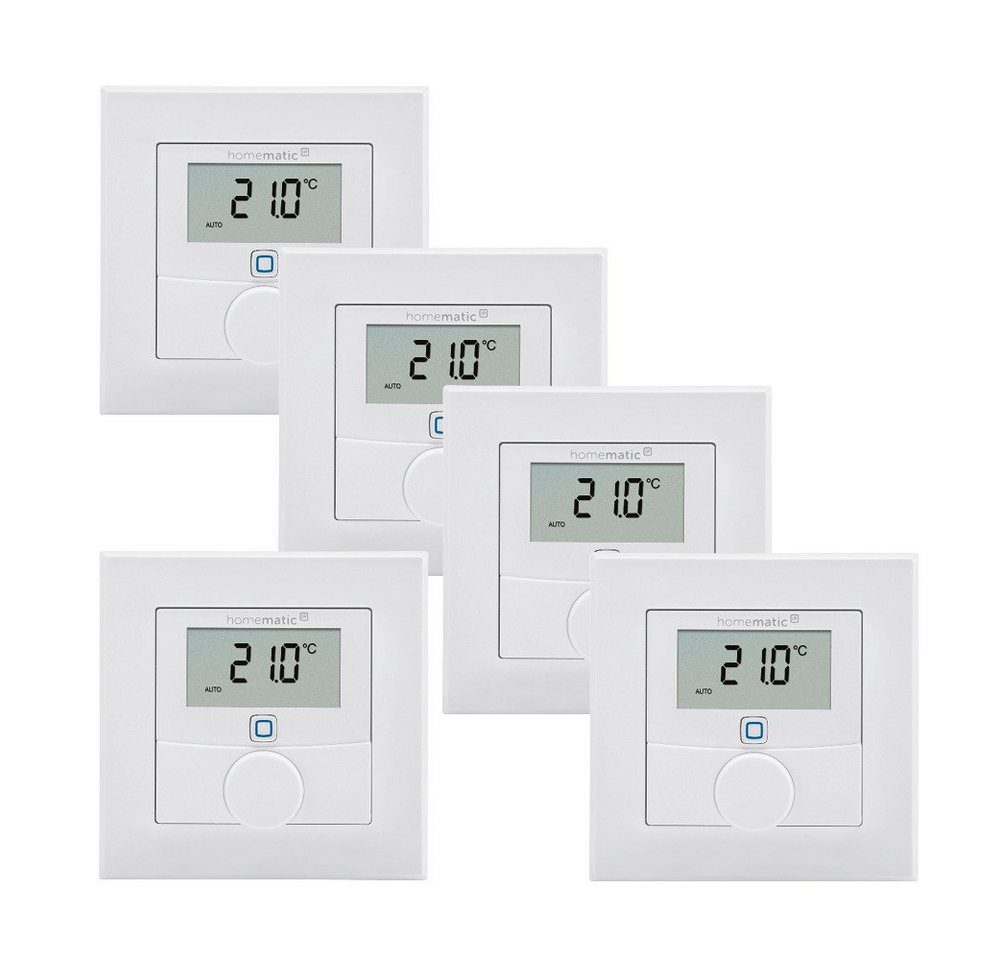 HomeMatic Wandthermostat m. Luftfeuchtigkeitssensor 5er Set Smart-Home-Steuerelement von HomeMatic