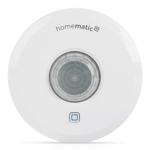 Homematic IP Smart Home Präsenzmelder – innen, schaltet Licht bei Bewegung, präzise Bewegungserkennung, Energie sparen, weiß, 150587A0 von Homematic IP