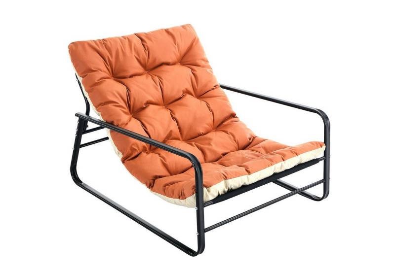 HomeMiYN Gartenliege Sessel outdoor Gartenliege mit Wendekissen Loungesessel Doppelseitig von HomeMiYN