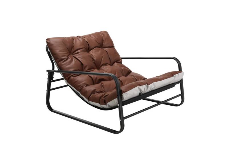HomeMiYN Loungesessel Sessel wohnzimmer Gartenliege mit Wendekissen Loungesessel (2er set,bestehend aus sessel mit Gepolsterten Kissen), für kinder,2 erwachsene von HomeMiYN