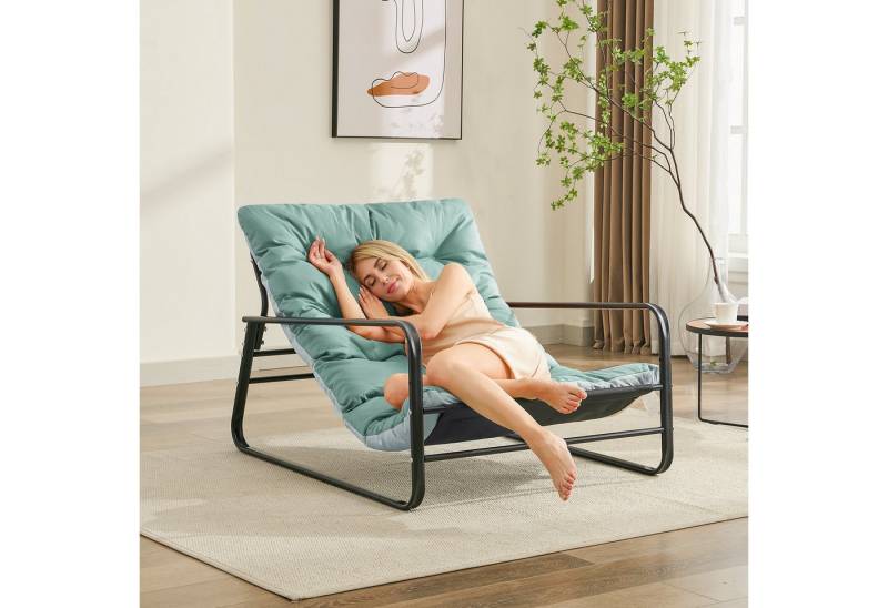 HomeMiYN Loungesessel Sessel wohnzimmer Gartenliege mit Wendekissen Loungesessel (2er set,bestehend aus sessel mit Gepolsterten Kissen), für kinder,2 erwachsene von HomeMiYN