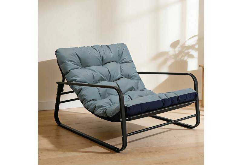 HomeMiYN Loungesessel Sessel wohnzimmer Gartenliege mit Wendekissen Loungesessel (2er set,bestehend aus sessel mit Gepolsterten Kissen), für kinder,2 erwachsene von HomeMiYN