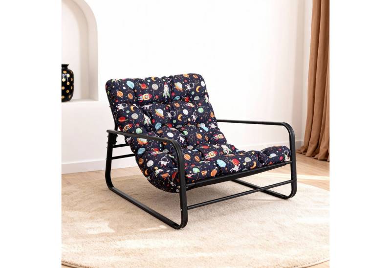 HomeMiYN Loungesessel Sessel wohnzimmer Gartenliege mit Wendekissen Loungesessel (2er set,bestehend aus sessel mit Gepolsterten Kissen), für kinder,2 erwachsene von HomeMiYN