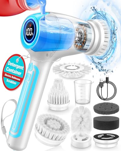 Elektrische Reinigungsbürste, 9-in-1 Elektrischer Spin Scrubber mit Dual-Speed & Spray Tank, USB Wiederaufladbare Scheuerbürste für Badezimmer, Fliesen, Böden & Hausreinigung Elektrische Reinigungsbürste, 9-in-1 Elektrischer Spin Scrubber mit Dual-Speed & Spray Tank, USB Wiederaufladbare Scheuerbürste für Badezimmer, Fliesen, Böden & Hausreinigung von HomeNova