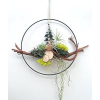 Dekoring Natur, Naturdeko, Metallring Mit Sukkulenten von HomeOfDeco