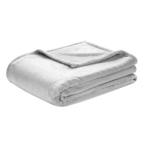 HomeRelax&Style Decke Cashmere Touch | Wohndecke 150 x 200 cm | Flauschige Kuscheldecke (Hellgrau) von HomeRelax&Style