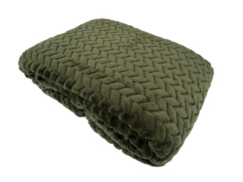 HomeRelax&Style Kuscheldecke Jacquard | Flanell Wohndecke | Super weich und wärmend | 200x180cm | in Olivgrün HomeRelax&Style Kuscheldecke Jacquard | Flanell Wohndecke | Super weich und wärmend | 200x180cm | in Olivgrün von HomeRelax&Style