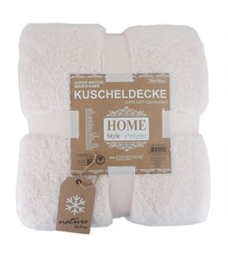Teddy Kuscheldecke 150 x 200 cm | warme Wohndecke in Kunstfell-Optik | Flauschige Mikrofaser Decke (Apricot) von HomeRelax&Style