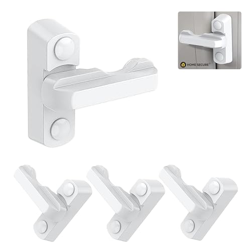 X4 Home Secure™ Fensterriegel – zusätzliche Sicherheitsschlösser für uPVC-Fenster und -Türen, Weiß von HomeSecure