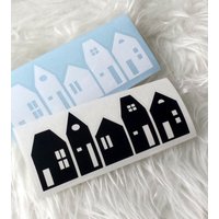 Aufkleber Rub On Sticker Häuser, Fensterbild, Stadthaus, Häuschen, Landhaus Deko von HomeSweetLoveDE