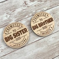 Befördert Zum Big Brother Magnet | 2, 5 Zoll Holz Sister Geschwister Geschenk Einweihungsparty Idee von HomeSweetSignsNH