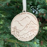 Mount Washington & Datum Ornament | Nh Hiker New Hampshire Mountains Wandern Souvenir Geschenkidee von HomeSweetSignsNH