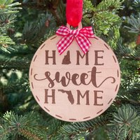 New Hampshire Nach Florida Home Sweet Holz Ornament | Von Bundesstaat Zu Neues Zuhause Geschenkidee Einweihungsparty Geschenk Idee Weihnachten 2024 von HomeSweetSignsNH