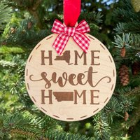 New York Nach Montana Home Sweet Holz Ornament | Zustand Zu Neues Zuhause Geschenkidee Housewarming Weihnachten 2024 von HomeSweetSignsNH