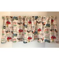 Bauernhaus Baumwolle Volant Kuh, Schwein, Hühner, Traktoren Druck Bauernhaus Baumwolle Volant Kuh, Schwein, Hühner, Traktoren Druck von HomeSweetSweetHome