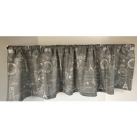 Grauer Paris Twill Volant Eiffelturm Fenster Vorhang von HomeSweetSweetHome