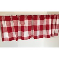 Rot-Weißer Buffalo Check Volant, Bauernhaus Fensterbehandlung Rot-Weißer Buffalo Check Volant, Bauernhaus Fensterbehandlung von HomeSweetSweetHome