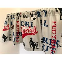 Volant Sport Thema Fensterbehandlung Hellgrauer Hintergrund 53 "B X 42" L Volant Sport Thema Fensterbehandlung Hellgrauer Hintergrund 53 "B X 42" L von HomeSweetSweetHome