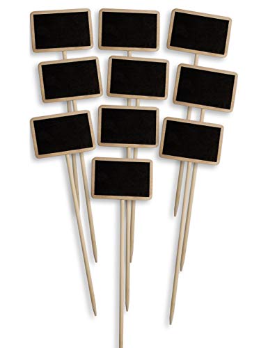 HOMETOOLS.EU® 10x Klassische Holz Pflanz-Schilder, beschreibbar, 25cm, Landhaus, 10er Set von HOMETOOLS