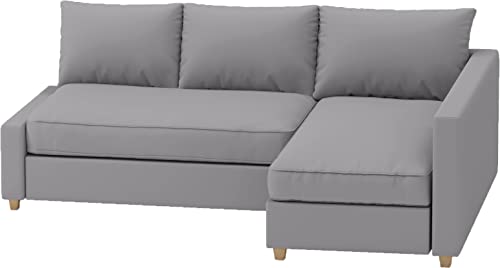HomeTown Market Langlebig Friheten Sofa bezug, kompatibel mit IKEA Friheten-Schlafsofa, Eckbezug. Nur Sofabezug. (Polyester Hellgrau Links Länger) von HomeTown Market