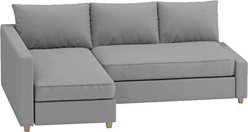 HomeTown Market Langlebig Friheten Sofa bezug, kompatibel mit IKEA Friheten-Schlafsofa, Eckbezug. Nur Sofabezug! (Polyester Hellgrau Right Longer) von HomeTown Market