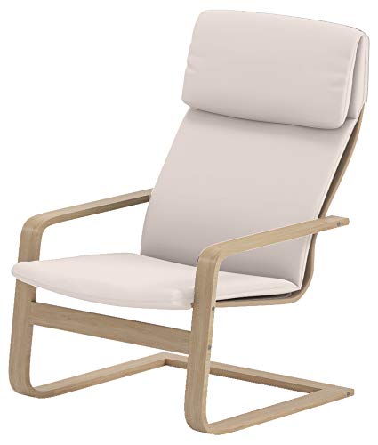 HomeTown Market Strapazierfähiger Pello Ersatzbezug ist kompatibel mit IKEA Pello-Stuhl- oder Sesselhussen (Flachs-Polyester, Beige) von HomeTown Market