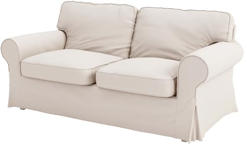 HomeTown Market Strapazierfähiger Sofabezug Ersatz kompatibel für IKEA Ektorp Sofa Cover. Slipcover nur! Sofa Nicht inbegriffen! (Polyester, Loveseat, Beige) von HomeTown Market