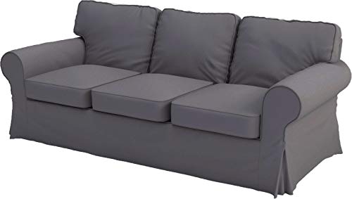 HomeTown Market Strapazierfähiger Sofabezug Ersatz kompatibel für IKEA Ektorp Sofa Cover. Slipcover nur! Sofa Nicht inbegriffen (Polyester 3 Sitzer Dunkelgrau) von HomeTown Market