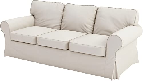 HomeTown Market Strapazierfähiger Sofabezug Ersatz kompatibel für IKEA Ektorp Sofa Cover. Slipcover nur! Sofa Nicht inbegriffen! (Polyester 3-sitzer Beige) von HomeTown Market